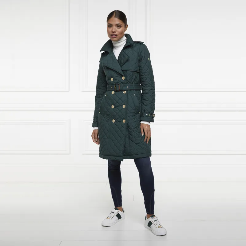 Holland Cooper Knightsbridge Court Trainer - White Racing Green-6